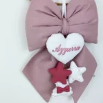Fiocco Nascita sartoriale rosa