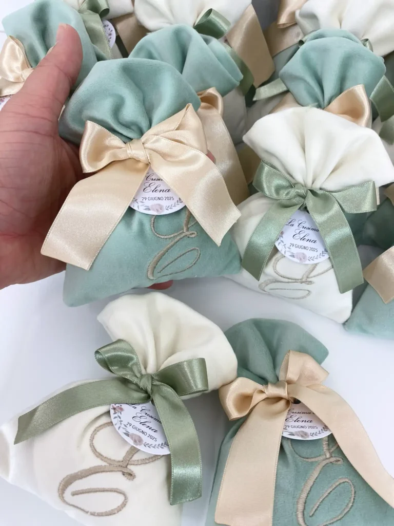 Sacchetti Porta confetti Velluto Personalizzati