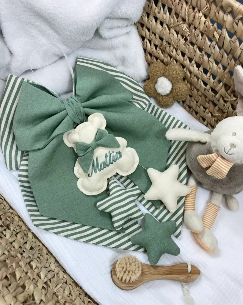 Fiocco nascita bimbo variante verde