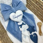 Fiocco Nascita bambino con pendenti