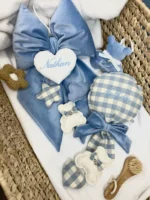 Fiocco Nascita Maschietto velluto