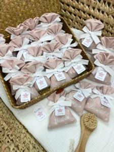 Sacchetti Portaconfetti Stelline Rosa