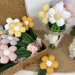 bomboniere fiori in stoffa artigianali