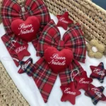 fiocco tartan con pendente personalizzato