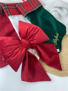 fiocco velluto rosso per Natale