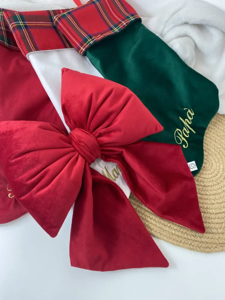 fiocco velluto rosso per Natale