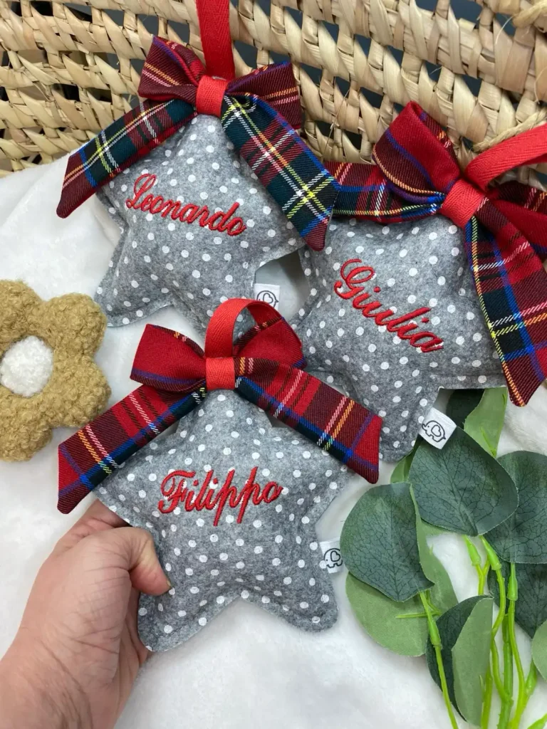 stella di Natale pannolenci ricamata